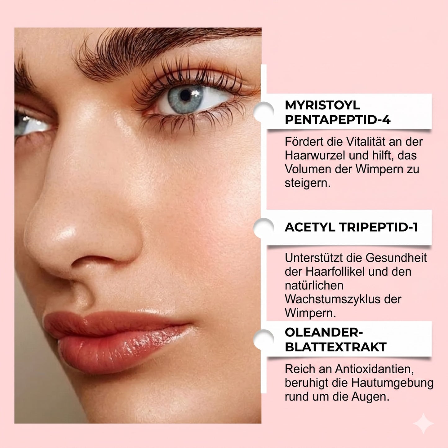 Peptide und Wirkstoffe des TamiLore Lash Serums
