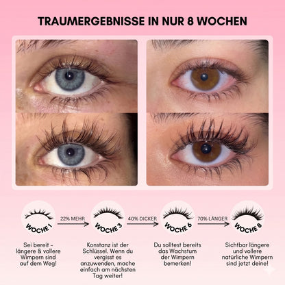 TamiLore Lash Serum Vorher-Nachher-Ergebnisse nach 8 Wochen