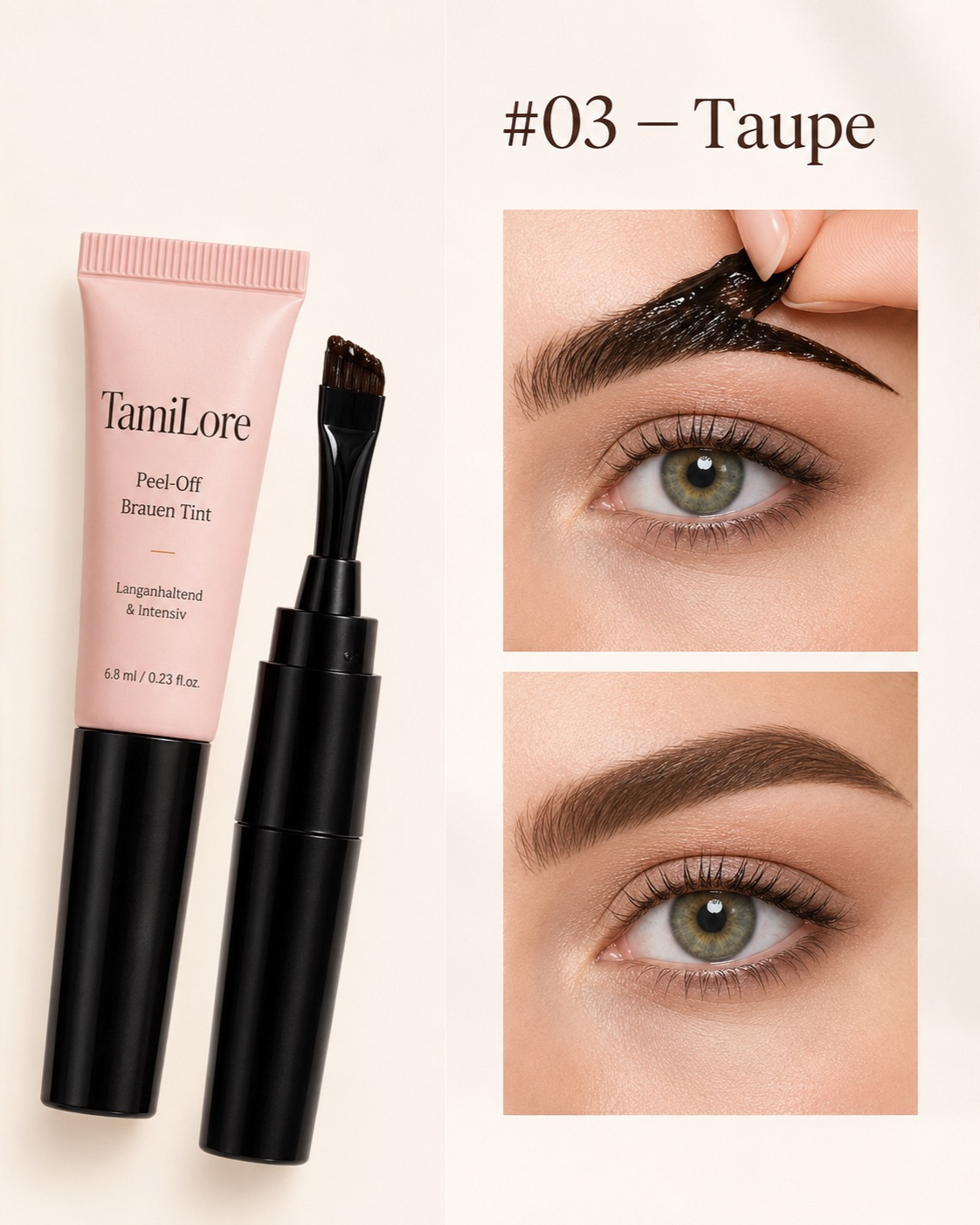 TamiLore Brauen Tint Farbton Taupe