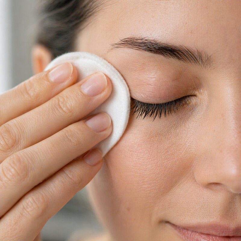Wimpernansatz reinigen